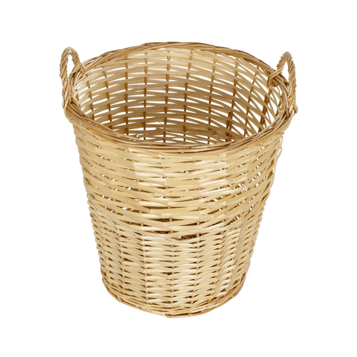 GloboStar® Artificial Garden ARIZONA 21504 Διακοσμητικό Πλεκτό Καλάθι - Κασπώ Γλάστρα - Flower Pot Μπεζ Φ42 x Υ42cm