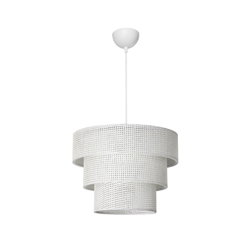 GLOBOSTAR® LEVEL 203-0275 Μοντέρνο Κρεμαστό Φωτιστικό Οροφής με Ντουί 1 x E27 AC 220-240V IP20 - Λευκό - Μ38 x Π38 x Υ30cm