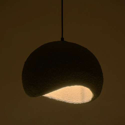 GLOBOSTAR® STONE 204-0122 Μοντέρνο Κρεμαστό Φωτιστικό Οροφής με Ντουί 1 x E27 AC 220-240V IP20 - Γκρι - Μ35 x Π31 x Υ26cm