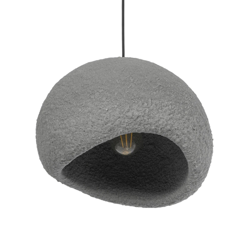 GLOBOSTAR® STONE 204-0122 Μοντέρνο Κρεμαστό Φωτιστικό Οροφής με Ντουί 1 x E27 AC 220-240V IP20 - Γκρι - Μ35 x Π31 x Υ26cm