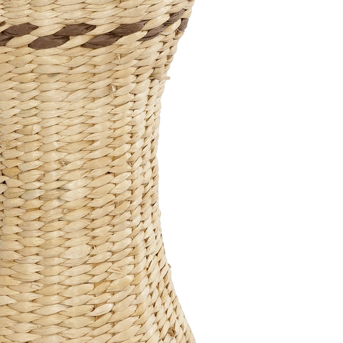 GloboStar® Artificial Garden MONACO 21235 Διακοσμητικό Πλεκτό Καλάθι - Κασπώ Γλάστρα - Flower Pot Μπεζ Φ29cm x Υ60cm