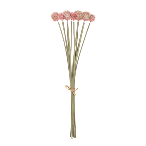 GloboStar® Artificial Garden PINK DANDELION BOUQET 21359 Τεχνητό Διακοσμητικό Ταραξάκο Μπουκέτο Y54cm