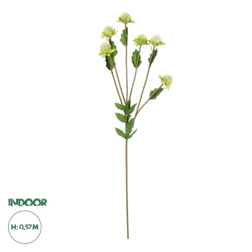 GloboStar® Artificial Garden GREEN IRON THREAD BRANCH 21372 Τεχνητό Διακοσμητικό Κλαδί Πράσινο Ασπιδίστρα  Y57cm