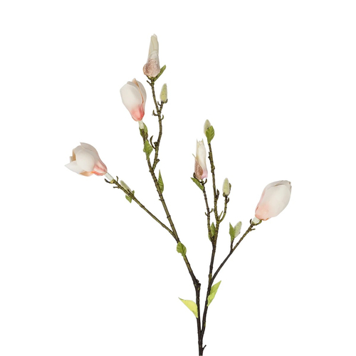 GloboStar® Artificial Garden CHAMPAGNE MAGNOLIA BRANCH 21423 Τεχνητό Διακοσμητικό Κλαδί Σαμπανί Μανόλια Y100cm