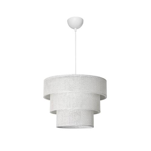 GLOBOSTAR® LEVEL 203-0275 Μοντέρνο Κρεμαστό Φωτιστικό Οροφής με Ντουί 1 x E27 AC 220-240V IP20 - Λευκό - Μ38 x Π38 x Υ30cm