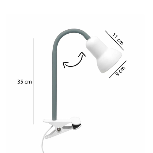 GloboStar® TAVOLO 204-0152 Παιδικό Eπιτραπέζιο Φωτιστικό Μονόφωτο 1 x E14 IP20 Πράσινο & Λευκό - Μ11 x Π9 x Υ35cm