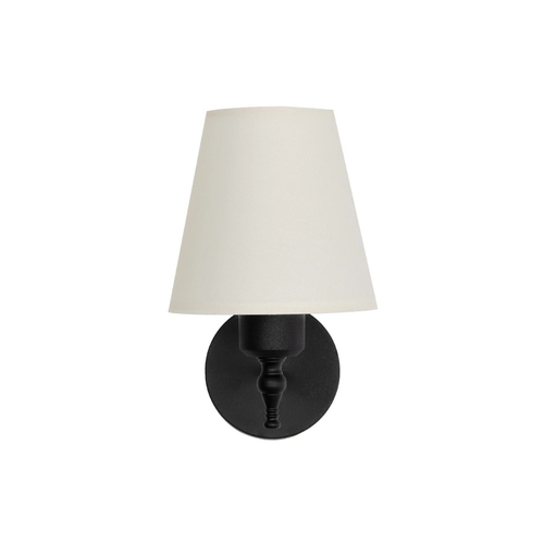 GLOBOSTAR® ELEGANTE 204-0186 Μοντέρνο Φωτιστικό Τοίχου - Απλίκα με Ντουί 1 x E27 AC 220-240V IP20 - Μαύρο & Μπεζ - Μ14 x Π22 x Υ24cm