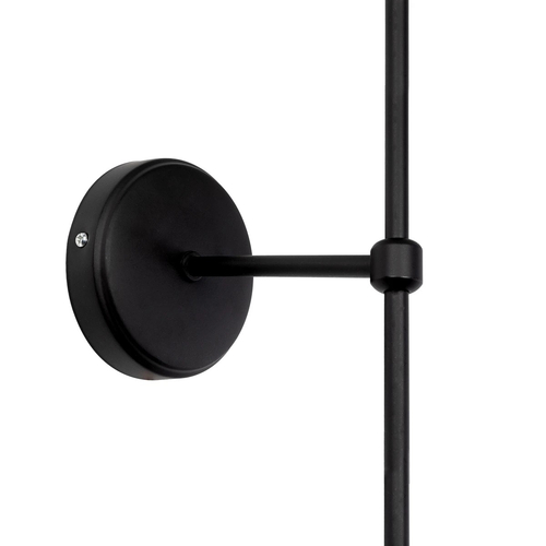 GLOBOSTAR® LING 204-0188 Μοντέρνο Φωτιστικό Τοίχου - Απλίκα με Ντουί 1 x E27 AC 220-240V IP20 - Μαύρο & Μπεζ - Μ22 x Π25 x Υ53cm