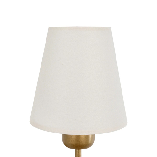 GLOBOSTAR® LING 204-0189 Μοντέρνο Φωτιστικό Τοίχου - Απλίκα με Ντουί 1 x E27 AC 220-240V IP20 - Χρυσό & Μπεζ - Μ14 x Π21 x Υ54cm