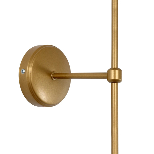 GLOBOSTAR® LING 204-0189 Μοντέρνο Φωτιστικό Τοίχου - Απλίκα με Ντουί 1 x E27 AC 220-240V IP20 - Χρυσό & Μπεζ - Μ14 x Π21 x Υ54cm