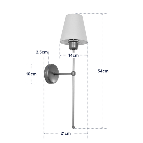 GLOBOSTAR® LING 204-0189 Μοντέρνο Φωτιστικό Τοίχου - Απλίκα με Ντουί 1 x E27 AC 220-240V IP20 - Χρυσό & Μπεζ - Μ14 x Π21 x Υ54cm