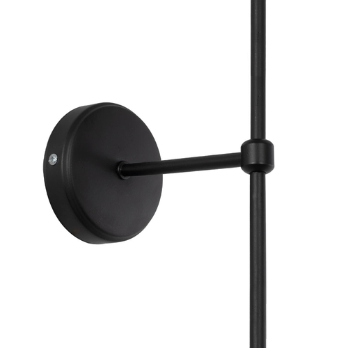 GLOBOSTAR® LING 204-0190 Μοντέρνο Φωτιστικό Τοίχου - Απλίκα με Ντουί 1 x E27 AC 220-240V IP20 - Μαύρο & Μπεζ - Μ14 x Π21 x Υ54cm