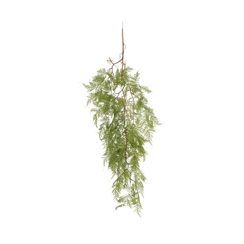 GloboStar® Artificial Garden HANGING FERN 20620 Τεχνητό Διακοσμητικό Κρεμαστό Φυτό Φτέρης Μ32 x Π14 x Υ96cm