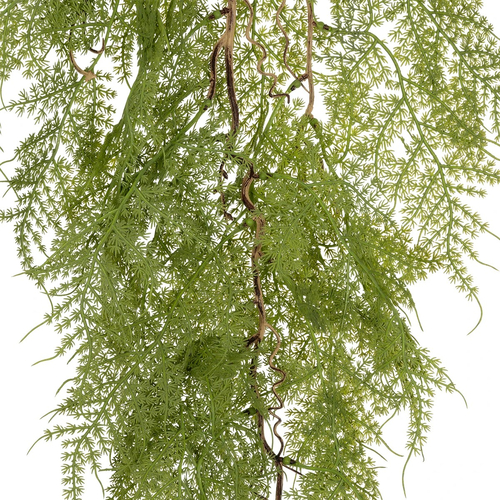GloboStar® Artificial Garden HANGING FERN 20620 Τεχνητό Διακοσμητικό Κρεμαστό Φυτό Φτέρης Μ32 x Π14 x Υ96cm