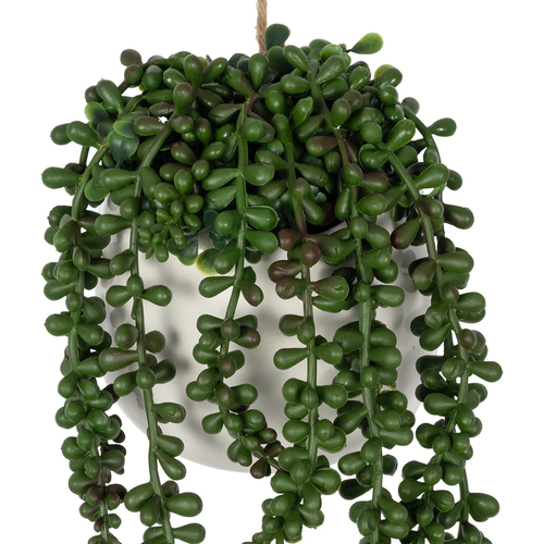 GloboStar® Artificial Garden HANGING LOVER'S TEARS 20628 - Τεχνητό Κρεμαστό Διακοσμητικό Φυτό Lover's Tears Μ16 x Π16 x Y50cm