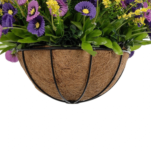 GloboStar® Artificial Garden GERBERA HANGING PLANT 20637 Τεχνητό Κρεμαστό Διακοσμητικό Φυτό Ζέρμπερας Μ40 x Π40 x Y46cm