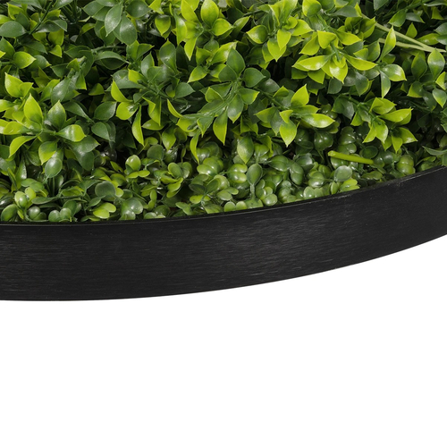 GloboStar® Artificial Garden VARIOUS PLANTS ROUND WALL DISC 20689 Τεχνητό Διακοσμητικό Στρογγυλό Πάνελ Φυλλωσιάς - Κάθετος Κήπος Μιξ Μ70 x Π70 x Υ15cm