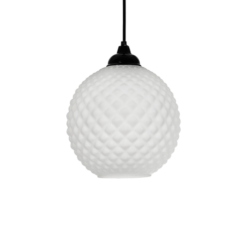 GLOBOSTAR® KEGEL 206-0004 Μοντέρνο Κρεμαστό Φωτιστικό Οροφής με Ντουί 1 x E27 AC 220-240V IP20 - Λευκό - Μ20 x Π20 x Υ20cm