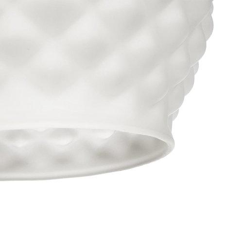 GLOBOSTAR® KEGEL 206-0005 Μοντέρνο Κρεμαστό Φωτιστικό Οροφής με Ντουί 1 x E27 AC 220-240V IP20 - Λευκό - Μ19 x Π19 x Υ19cm