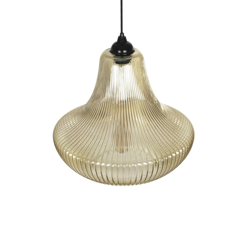 GLOBOSTAR® VERRE 206-0022 Μοντέρνο Κρεμαστό Φωτιστικό Οροφής με Ντουί 1 x E27 AC 220-240V IP20 - Mελί - Μ38 x Π38 x Υ34cm