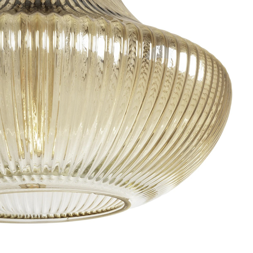 GLOBOSTAR® VERRE 206-0022 Μοντέρνο Κρεμαστό Φωτιστικό Οροφής με Ντουί 1 x E27 AC 220-240V IP20 - Mελί - Μ38 x Π38 x Υ34cm