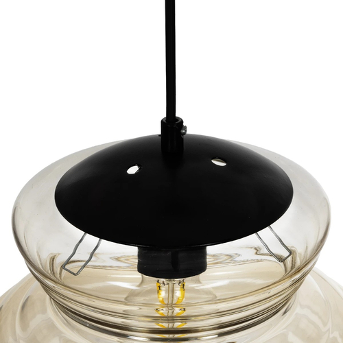 GLOBOSTAR® CORTE 206-0029 Μοντέρνο Κρεμαστό Φωτιστικό Οροφής με Ντουί 1 x E27 AC 220-240V IP20 - Mελί - Μ25 x Π25 x Υ30cm