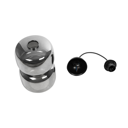 GLOBOSTAR® PIAGE 206-0036 Μοντέρνο Κρεμαστό Φωτιστικό Οροφής με Ντουί 1 x E27 AC 220-240V IP20 - Μαύρο Φιμέ - Μ18 x Π18 x Υ31cm