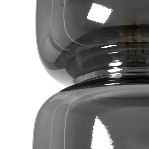 GLOBOSTAR® PIAGE 206-0036 Μοντέρνο Κρεμαστό Φωτιστικό Οροφής με Ντουί 1 x E27 AC 220-240V IP20 - Μαύρο Φιμέ - Μ18 x Π18 x Υ31cm