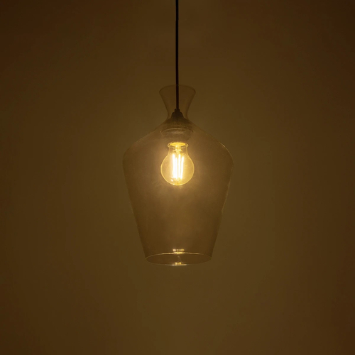 GLOBOSTAR® BOHEMIA 206-0040 Μοντέρνο Κρεμαστό Φωτιστικό Οροφής με Ντουί 1 x E27 AC 220-240V IP20 - Διάφανο - Μ20 x Π20 x Υ32cm