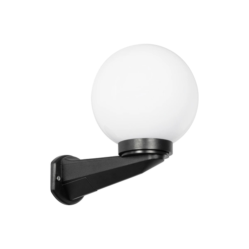 GLOBOSTAR® AGROS 61592 Μοντέρνο Φωτιστικό Τοίχου - Απλίκα με Ντουί 1 x E27 AC 220-240V Αδιάβροχο IP65 - Λευκό & Μάυρο - Μ20 x Π20 x Υ30cm