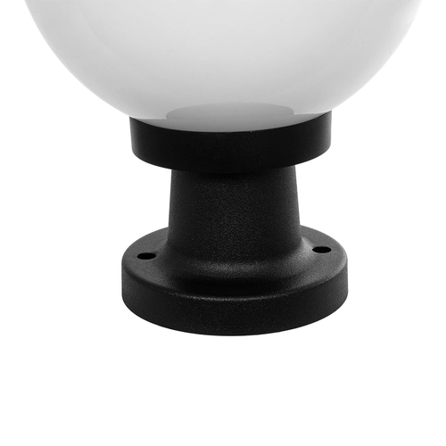 GLOBOSTAR® AGROS 61595 Φωτιστικό Κολωνάκι Κήπου με Ντουί 1 x E27 AC 220-240V Αδιάβροχο IP65 - Λευκό & Μάυρο - Μ20 x Π20 x Υ30cm