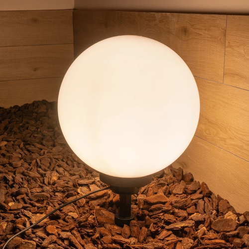 GLOBOSTAR® AGROS 61709 Φωτιστικό Κήπου / Καρφωτό με Ντουί 1 x E27 AC 220-240V Αδιάβροχο IP65 - Λευκό & Μάυρο - Μ40 x Π40 x Υ74cm