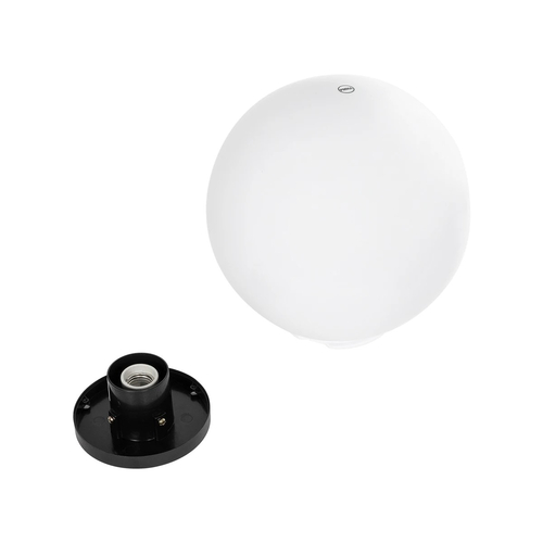 GLOBOSTAR® AGROS 61710 Φωτιστικό Κήπου με Ντουί 1 x E27 AC 220-240V Αδιάβροχο IP65 - Λευκό & Μάυρο - Μ30 x Π30 x Υ32cm