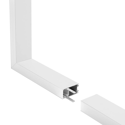 GLOBOSTAR® ALP-CORNER-SIDE90 LUMILINE 61766 Επιφανειακό / Κρεμαστό Προφίλ Αλουμινίου Γωνία με Λευκό Γαλακτερό Πατητό Κάλυμμα για Ταινίες LED IP20 - Λευκό Ματ - Μ30 x Π3.5 x Υ7cm