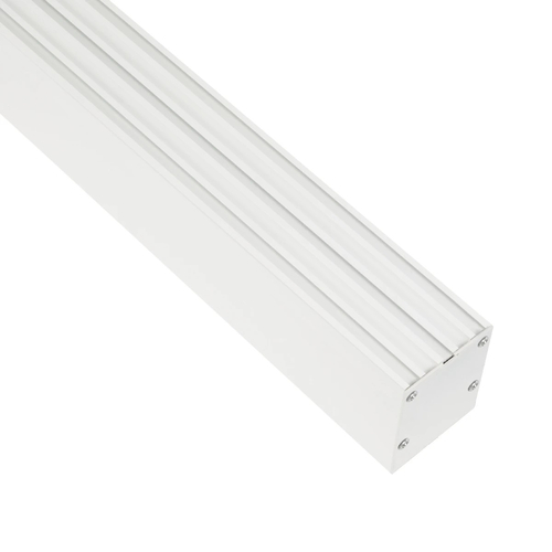 GLOBOSTAR® ALP-LINEAR BRIGHTRAIL 61774-3M Επιφανειακό / Κρεμαστό / Επιτοίχιο Προφίλ Αλουμινίου με Λευκό Γαλακτερό Πατητό Κάλυμμα για Ταινίες LED IP20 - Λευκό Ματ - Μ300 x Π5 x Υ7.5cm