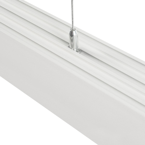 GLOBOSTAR® ALP-LINEAR BRIGHTRAIL 61774-3M Επιφανειακό / Κρεμαστό / Επιτοίχιο Προφίλ Αλουμινίου με Λευκό Γαλακτερό Πατητό Κάλυμμα για Ταινίες LED IP20 - Λευκό Ματ - Μ300 x Π5 x Υ7.5cm