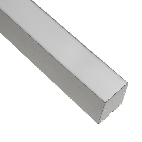 GLOBOSTAR® ALP-LINEAR BRIGHTRAIL 61776-3M Επιφανειακό / Κρεμαστό / Επιτοίχιο Προφίλ Αλουμινίου με Λευκό Γαλακτερό Πατητό Κάλυμμα για Ταινίες LED IP20 - Γκρι Ανθρακί Ματ - Μ300 x Π5 x Υ7.5cm