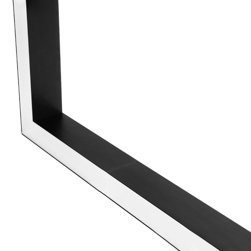 GLOBOSTAR® ALP-CORNER-SIDE90 BRIGHTRAIL 61778 Επιφανειακό / Κρεμαστό Προφίλ Αλουμινίου Γωνία με Λευκό Γαλακτερό Πατητό Κάλυμμα για Ταινίες LED IP20 - Μαύρο Ματ - Μ30 x Π5 x Υ7.5cm