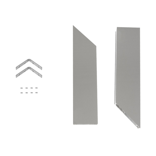 GLOBOSTAR® ALP-CORNER-IN90 LUMILINE 61771 Επιφανειακό / Κρεμαστό Προφίλ Αλουμινίου Γωνία με Λευκό Γαλακτερό Πατητό Κάλυμμα για Ταινίες LED IP20 - Γκρι Ανθρακί Ματ - Μ30 x Π3.5 x Υ7cm
