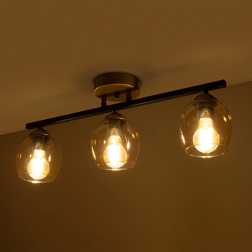 GLOBOSTAR® RADIAM 201-0122 Vintage Φωτιστικό Οροφής με Ντουί 3 x E27 AC 220-240V IP20 - Πολύχρωμο - Μ60 x Π13 x Υ16cm