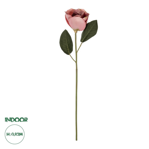 GloboStar® Artificial Garden PINK MAGNOLIA 21426 Τεχνητό Διακοσμητικό Κλαδί Ροζ Μανόλια Μ16 x Π10 x Υ82cm