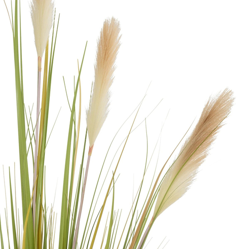 GloboStar® Artificial Garden PAMPAS GRASS 21478 Τεχνητό Διακοσμητικό Φυτό Μπεζ & Πράσινο Πάμπας Μ90 x Π40 x Υ150cm