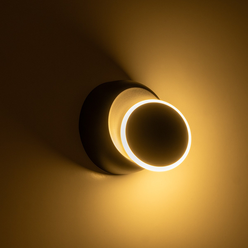 GLOBOSTAR® TSUKI 60675 Μοντέρνο Φωτιστικό Τοίχου - Απλίκα LED 5W 625lm 180° AC 220-240V Αδιάβροχο IP65 Θερμό Λευκό 2700K - Bridgelux COB Chip & TÜV SÜD Driver - Μαύρο Ματ - Μ14 x Π8.5 x Υ14cm - 5 Χρόνια Εγγύηση