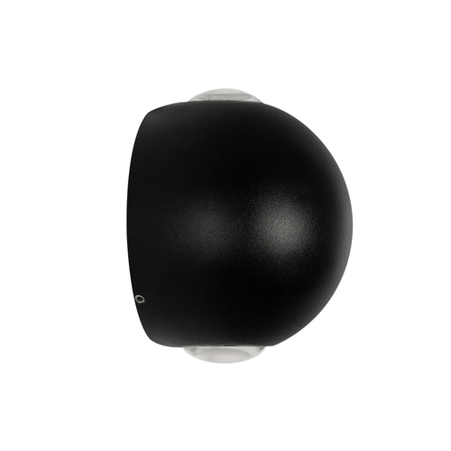 GLOBOSTAR® VEGA 60672 Μοντέρνο Φωτιστικό Τοίχου - Απλίκα LED 6W 750lm 30° AC 220-240V Αδιάβροχο IP65 Θερμό Λευκό 2700K - Bridgelux COB Chip & TÜV SÜD Driver - Μαύρο Ματ - Μ10 x Π7.5 x Υ10cm - 5 Χρόνια Εγγύηση