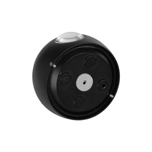 GLOBOSTAR® VEGA 60672 Μοντέρνο Φωτιστικό Τοίχου - Απλίκα LED 6W 750lm 30° AC 220-240V Αδιάβροχο IP65 Θερμό Λευκό 2700K - Bridgelux COB Chip & TÜV SÜD Driver - Μαύρο Ματ - Μ10 x Π7.5 x Υ10cm - 5 Χρόνια Εγγύηση