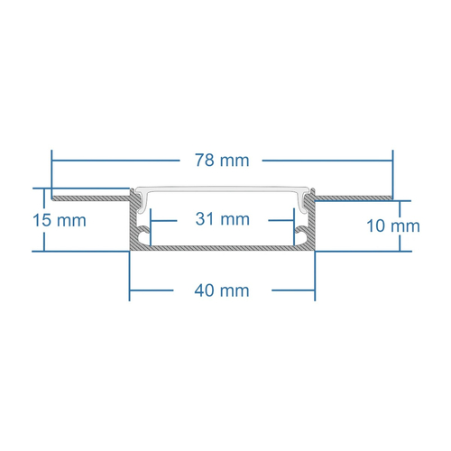 GLOBOSTAR® ALP-PLASTERIN GYPSO 70861-1M Χωνευτό Προφίλ Αλουμινίου Ειδικό για Γυψοσανίδα με Λευκό Γαλακτερό Πατητό Κάλυμμα για Ταινίες LED IP20 - Ασημί & Λευκό - Μ100 x Π7.8 x Υ1.4cm