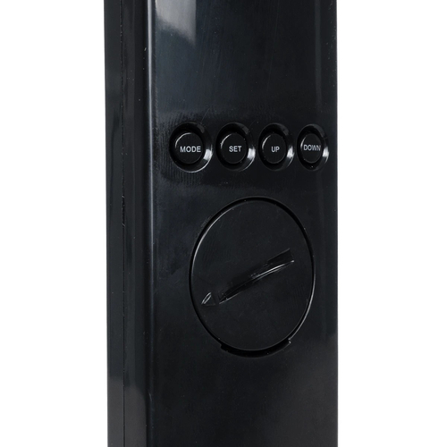 GLOBOSTAR® ZENTIME 76564 Μοντέρνο Επιτραπέζιο Φωτιστικό Γραφείου με Ασύρματη Φόρτιση 10W 2A & Ψηφιακό Ρολόι LED 3.5W 350lm 120° DC 5V με USB-C IP20 Ρυθμιζόμενο Λευκό CCT με Αφή 2700K/4500K/6000K Dimmable - Sanan SMD Chip - Μαύρο - Μ18 x Π12 x Υ40cm - 2 Χρόνια Εγγύηση