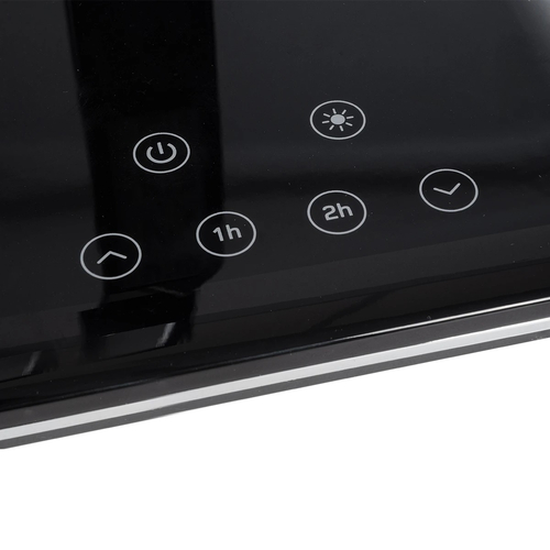 GLOBOSTAR® ZENTIME 76564 Μοντέρνο Επιτραπέζιο Φωτιστικό Γραφείου με Ασύρματη Φόρτιση 10W 2A & Ψηφιακό Ρολόι LED 3.5W 350lm 120° DC 5V με USB-C IP20 Ρυθμιζόμενο Λευκό CCT με Αφή 2700K/4500K/6000K Dimmable - Sanan SMD Chip - Μαύρο - Μ18 x Π12 x Υ40cm - 2 Χρόνια Εγγύηση