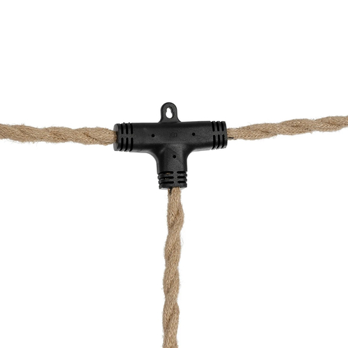 GLOBOSTAR® WHIP 77676 Μοντέρνο DIY Φωτιστικό με Υφασμάτινο Καλώδιο, Ντουί 3 x E27, Διακόπτη On/Off & Πρίζα AC 220-240V IP20 - Μπεζ & Μαύρο - Μ650 x Π5.5 x Υ100cm