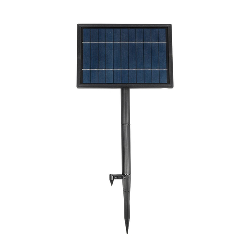 GLOBOSTAR® TWILIGHT 79669 Μοντέρνο Φωτιστικό Κήπου Γιρλάντα 14.5m με 50 Λάμπες LED 30W 2700lm 360° DC 3.6V με Ενσωματωμένο Φωτοβολταϊκό Panel 5.5V 5W & Επαναφορτιζόμενη Μπαταρία Li-ion 3.7V 3x18650 6600mAh Αδιάβροχο IP65 Θερμό Λευκό 2700Κ Dimmable - Sanan SMD Chip - Μαύρο & Διάφανο - Μ1450 x Π4 x Υ7cm - 2 Χρόνια Εγγύηση